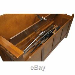 Gun Concealment Wood Storage Bench Entryway Hidden Safe Rack Furniture Seat Case