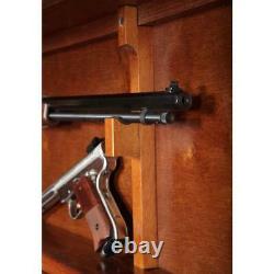 Gun Display Cabinet Rifle Shotgun Barrel Storage Horizontal Key Locking Brown