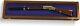 Gun Display Case 45 Rifle Walnut Blue Wood Shotgun Lock Usa Shadow Box Cabinet