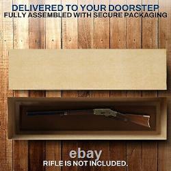 Gun Display Case 45 Rifle Walnut Wood Shotgun Lock USA Shadow Box Sword Cabinet