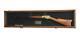 Gun Display Case Cabinet Rifle Walnut Black Wood Shotgun Frame Shadow Box 54
