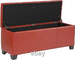 Gun Long Rifle Safe Storage Bench Pistols Steel Locking Concealment Cabinet Red