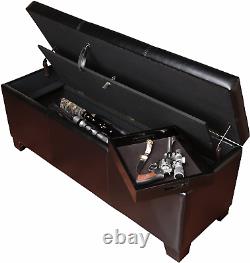 Gun Long Rifle Safe Storage Bench Seat Pistols Steel Locking Concealment Cabinet