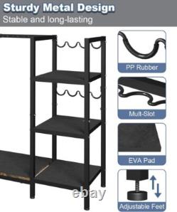 Gun Rack Floor Standing Rifle Stand with Pistol Shelves Shotgun Storage Holder