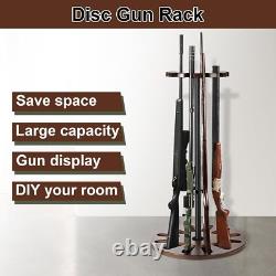 Gun Rack Heavy Solid Wood Rifle & Shotgun Holder Up to 12 Gun Capacity Organizer