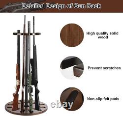 Gun Rack Heavy Solid Wood Rifle & Shotgun Holder Up to 12 Gun Capacity Organizer