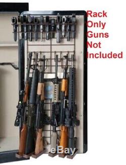 Gun Rack Organizer 6 Rifle 22 Pistols Safe Full Door Wide Storage Wire Hanger
