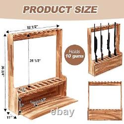 Gun Rack Ten Gun Wooden Standing Floor Gun Display Rack Gun Display Rack Storage