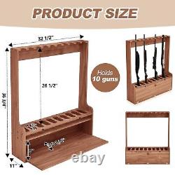 Gun Rack Ten Gun Wooden Standing Floor Gun Display Rack Gun Display Rack Storage