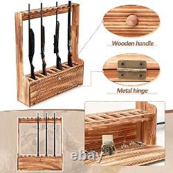 Gun Rack Ten Gun Wooden Standing Floor Gun Display Rack Gun Display Rack Storage