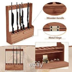 Gun Rack Ten Gun Wooden Standing Floor Gun Display Rack Gun Display Rack Storage