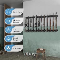 Gun Rack, Upgrade Gun Rack for Wall, Heavy Duty Steel Gun Rack Wall Mount, Adjus