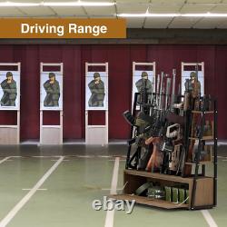 Gun Rack Wooden Display Stand Pistol Rifle Rack Storage Floor Standing Shotgun