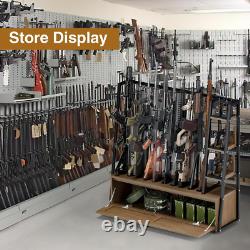 Gun Rack Wooden Display Stand Pistol Rifle Rack Storage Floor Standing Shotgun