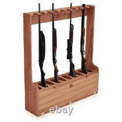 Gun Rack Wooden Standing Floor Gun Display Storage Rifle Gun Garage Safe Hunting