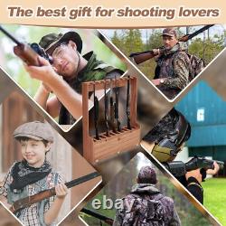 Gun Rack Wooden Standing Floor Gun Display Storage Rifle Gun Garage Safe Hunting