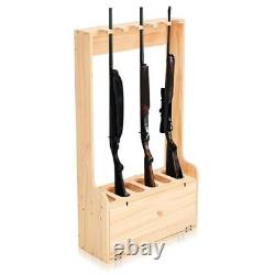 Gun Rack with Storage Solid Pine Free Standing Gun Storage Rack Wood Gun Storage