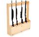 Gun Rack With Storage Solid Pine Rifle Display Standing Rack Durable Holds 10