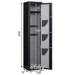 Gun Rifle Cabinet Safe Digital Keypad Electronic Storage Steel Security WithLight