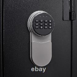 Gun Rifle Cabinet Safe Digital Keypad Electronic Storage Steel Security WithLight