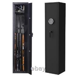 Gun Rifle Shotgun Long Metal Security Cabinet Safe Storage (4-5 Rifle& 2 Pistol)