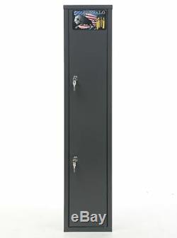 Gun Rifle Shotgun Metal Security Cabinet Safe Storage Case Rack Buffalo 1015