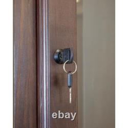 Gun Rifle Storage Glass Door Display Series 12 Gun Key Lock Cabinet Wood Veneer