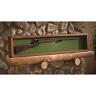 Gun Rifle Or Sword Display Case With Engraving Glass Storage Solid Wood Wall Mount