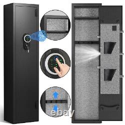 Gun Safe, 1-2 Fingerprint Rifle Gun Safe Quick Access Long Gun Safe for Home