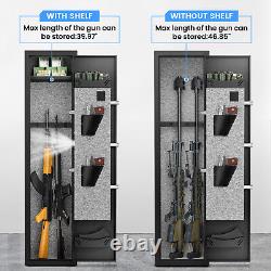 Gun Safe, 1-2 Fingerprint Rifle Gun Safe Quick Access Long Gun Safe for Home