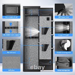 Gun Safe, 1-2 Fingerprint Rifle Gun Safe Quick Access Long Gun Safe for Home