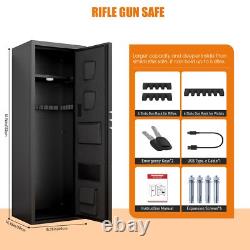Gun Safe, 6-8 Unassembled Rifle Gun Safe for Shotgun Large Digital Gun Safe Home