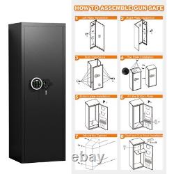 Gun Safe, 6-8 Unassembled Rifle Gun Safe for Shotgun Large Digital Gun Safe Home