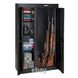 Gun Safe Cabinet 10 Rifles Double Door Storage Shotgun Firearm Pistol Lock Rack