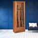 Gun Safe Cabinet 10 Rifles Solid Wood Storage Locker Shotgun Lock Shelf Case