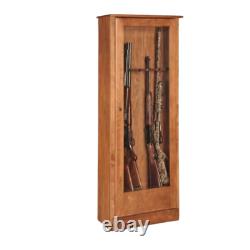 Gun Safe Cabinet 10 Rifles Solid Wood Storage Locker Shotgun Lock Shelf Case