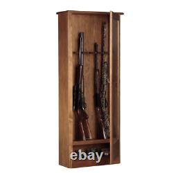 Gun Safe Cabinet 10 Rifles Solid Wood Storage Locker Shotgun Lock Shelf Case