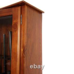 Gun Safe Cabinet 12 Rifles Solid Wood Storage Locker Shotgun Lock Shelf Case