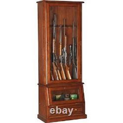 Gun Safe Cabinet 12 Rifles Solid Wood Storage Locker Shotgun Lock Shelf Rack NEW