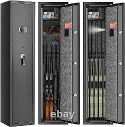 Gun Safe Cabinet Firearm 6-8 Rifles Gun Security Storage Locker Shotgun Pistol