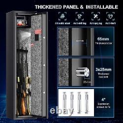 Gun Safe Cabinet Firearm 6-8 Rifles Gun Security Storage Locker Shotgun Pistol