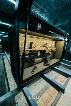 Gun Safe Keeper Box With Glass Door And Individual Lock Ukrainian Design Storage