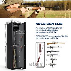 Gun Safe Security Cabinet Firearm Shotgun 5Rifles Steel Storage Locker Shelf