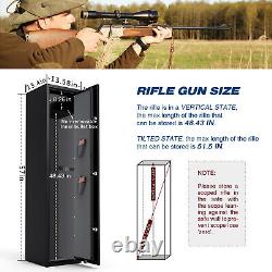 Gun Safe Security Cabinet Firearm Shotgun 5Rifles Steel Storage Locker Shelf