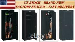 Gun Safe Security Cabinet Firearm Shotgun 8 Rifles Storage Steel Locker Shelf