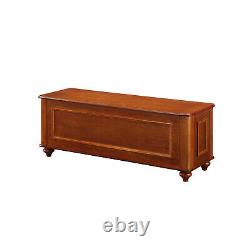 Gun Safe Storage Cabinet Concealment Hope Chest Bench Locking Seat Wood Tray