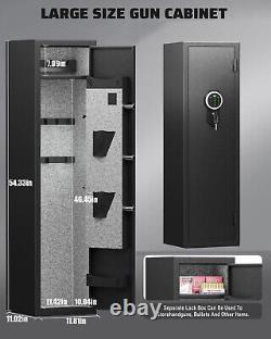 Gun Safes for Home Rifle and Pistols, Quick Access Gun Cabinets with LED Light