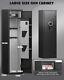 Gun Safes For Home Rifle And Pistols, Quick Access Gun Cabinets With Led Light