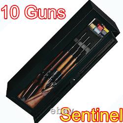 Gun Security Cabinet Safe Shotgun Rifle Firearm Storage Locker Key Locking Rack
