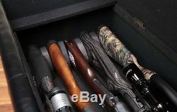 Gun Storage Bench Cabinet Hidden Rifle Storage Compartment Cushion Seat